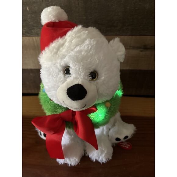 CUDDLE BARN Polar Bear Lighted Sings and Dance's "Let it Snow" - Picture 2 of 9